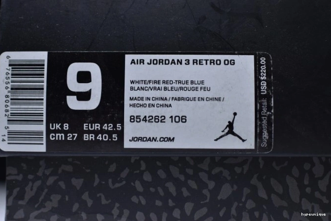 HYPE Look Air 854262-106 Jordan 3 Nike Retro First Blue Air True 0730